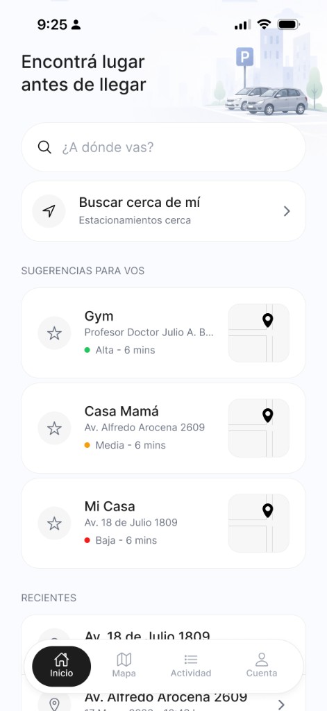 Home — find parking before arriving
