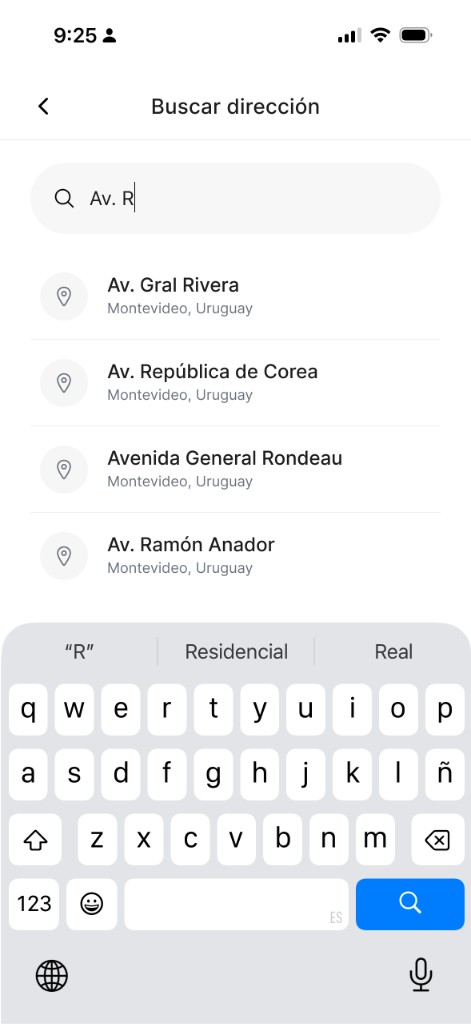 Search — suggestions and recent places