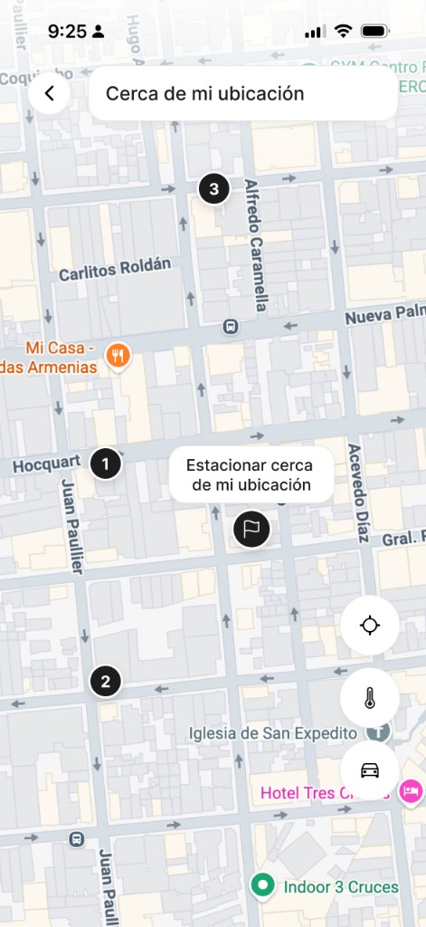 Map — parking near current location