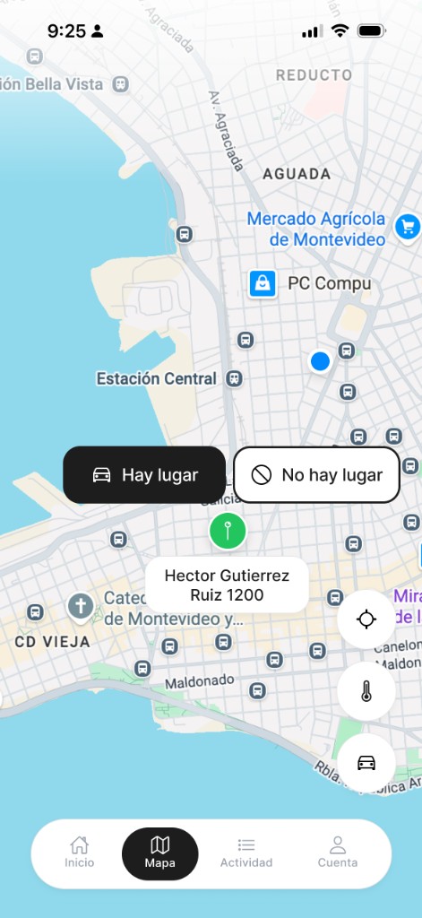 Map — report parking availability